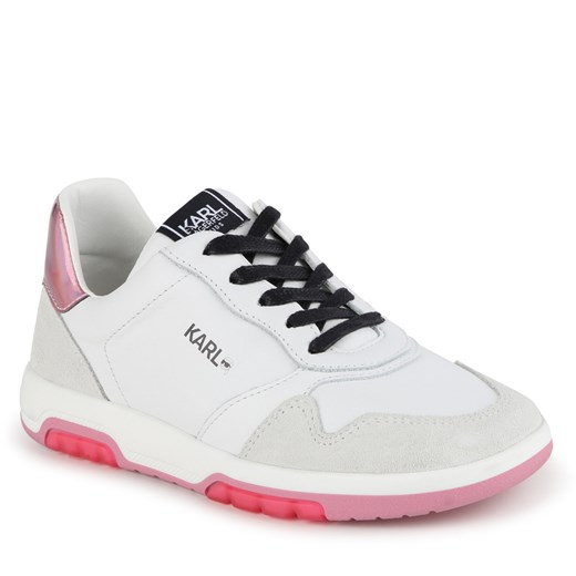 Buty sportowe dziecięce Karl Lagerfeld sznurowane białe