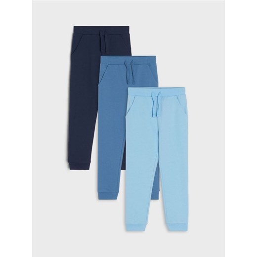 Spodnie chłopięce niebieskie Sinsay z poliestru 