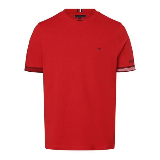 Tommy Hilfiger Koszulka męska Mężczyźni Bawełna czerwony jednolity ze sklepu vangraaf w kategorii T-shirty męskie - zdjęcie 168977246