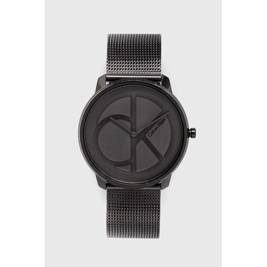 Calvin Klein zegarek męski kolor czarny ze sklepu ANSWEAR.com w kategorii Zegarki - zdjęcie 168977365