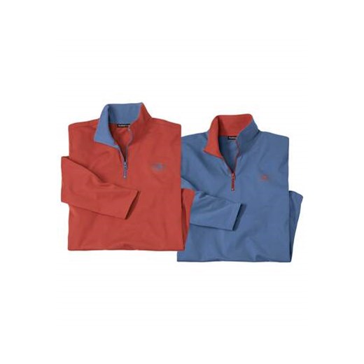 Zestaw 2 półgolfów z suwakiem ze sklepu Atlas For Men w kategorii T-shirty męskie - zdjęcie 168977689