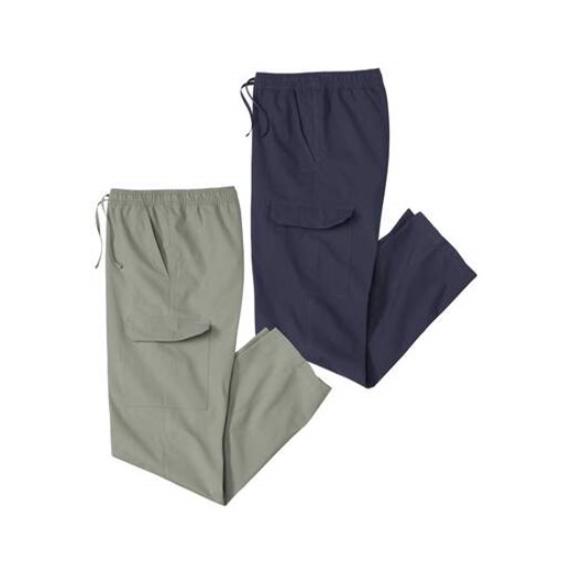 Zestaw 2 par luźnych spodni-bojówek ze sklepu Atlas For Men w kategorii Spodnie męskie - zdjęcie 168977696