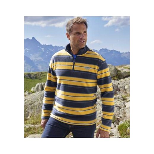 Sweter z mikropolaru  w paski Góry Skaliste ze sklepu Atlas For Men w kategorii Swetry męskie - zdjęcie 168977739