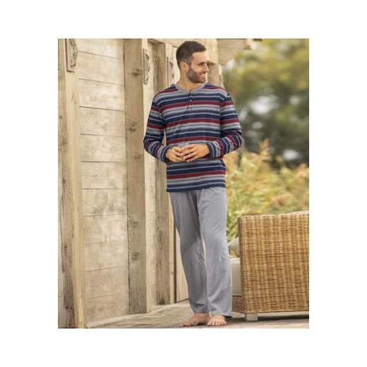 Bawełniana piżama w paski ze sklepu Atlas For Men w kategorii Piżamy męskie - zdjęcie 168977776