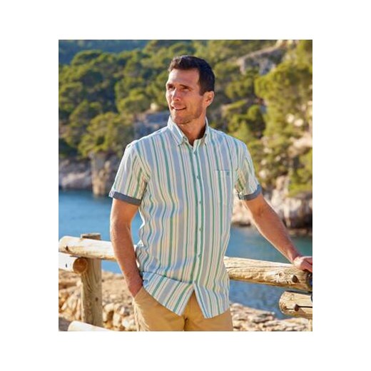 Popelinowa koszula w paski ze sklepu Atlas For Men w kategorii Koszule męskie - zdjęcie 168977798