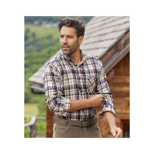 Klasyczna, flanelowa koszula w kratę ze sklepu Atlas For Men w kategorii Koszule męskie - zdjęcie 168977835