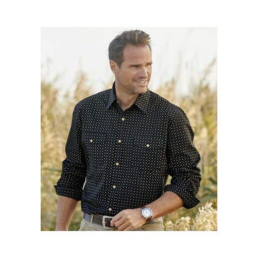 Popelinowa koszula z nadrukiem ze sklepu Atlas For Men w kategorii Koszule męskie - zdjęcie 168977836