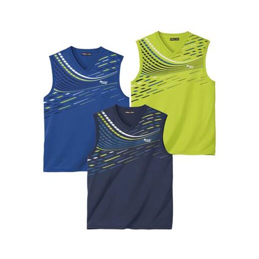 Zestaw 3 koszulek bez rękawów Sport ze sklepu Atlas For Men w kategorii T-shirty męskie - zdjęcie 168977896