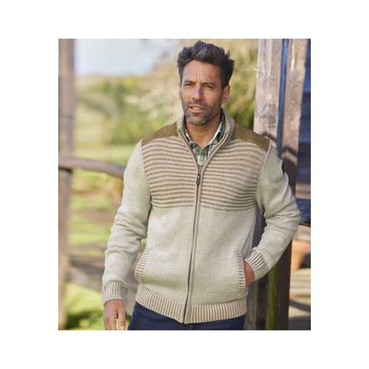 Trykotowy kardigan z suwakiem Authentic Atlas For Men L promocyjna cena Atlas For Men