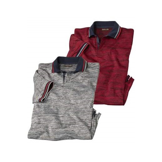 Zestaw 2 polo z tkaniny flammé Atlas For Men L Atlas For Men