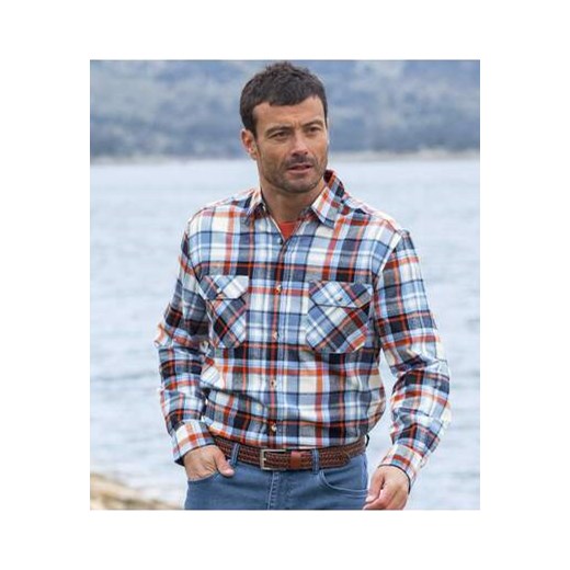 Flanelowa koszula w kratę Babie Lato Atlas For Men dostępne inne rozmiary promocja Atlas For Men