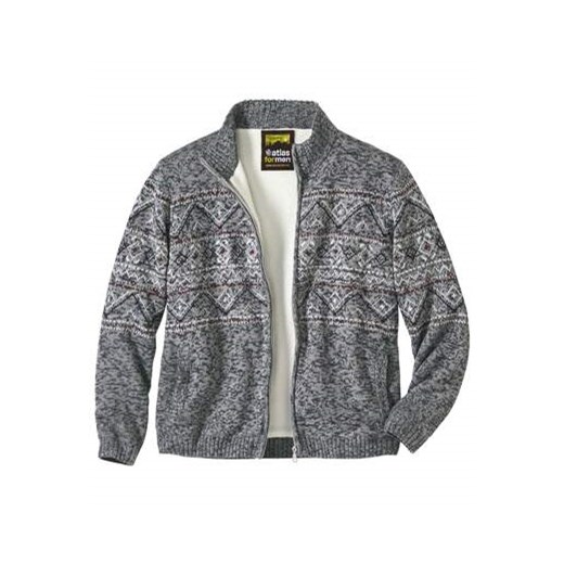 Trykotowa, żakardowa bluza podszyta kożuszkiem sherpa ze sklepu Atlas For Men w kategorii Bluzy męskie - zdjęcie 168978119