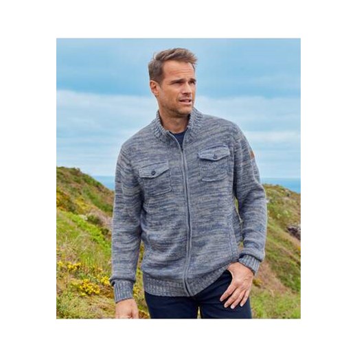 Trykotowa bluza zapinana na suwak ze sklepu Atlas For Men w kategorii Swetry męskie - zdjęcie 168978367