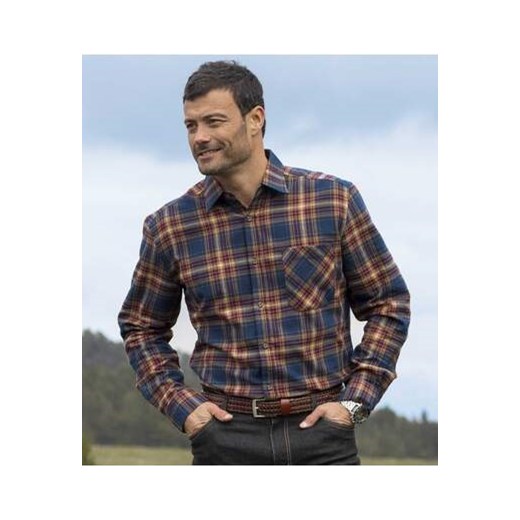 Jesienna, flanelowa koszula w kratę ze sklepu Atlas For Men w kategorii Koszule męskie - zdjęcie 168978378
