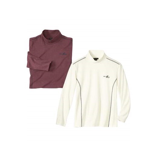 Zestaw 2 półgolfów Snow ze sklepu Atlas For Men w kategorii T-shirty męskie - zdjęcie 168978379