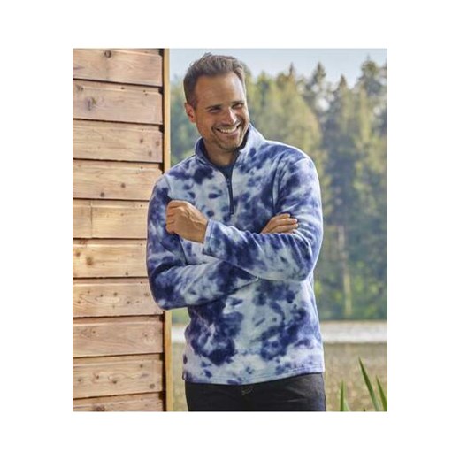 Polarowa bluza z suwakiem Tie & Dye ze sklepu Atlas For Men w kategorii Swetry męskie - zdjęcie 168978396