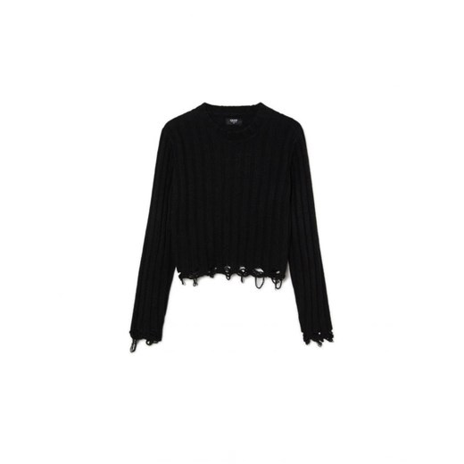 Cropp - Czarny sweter - czarny ze sklepu Cropp w kategorii Swetry damskie - zdjęcie 168979169