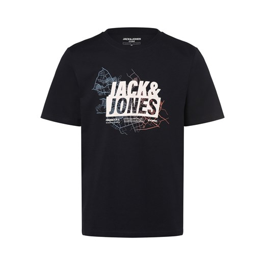 Jack & Jones Koszulka męska - JComap Mężczyźni Bawełna granatowy nadruk ze sklepu vangraaf w kategorii T-shirty męskie - zdjęcie 168980627