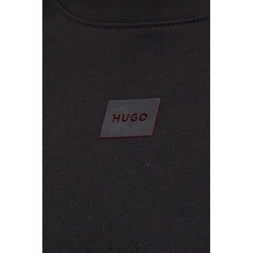 HUGO t-shirt bawełniany męski kolor czarny z aplikacją XL ANSWEAR.com
