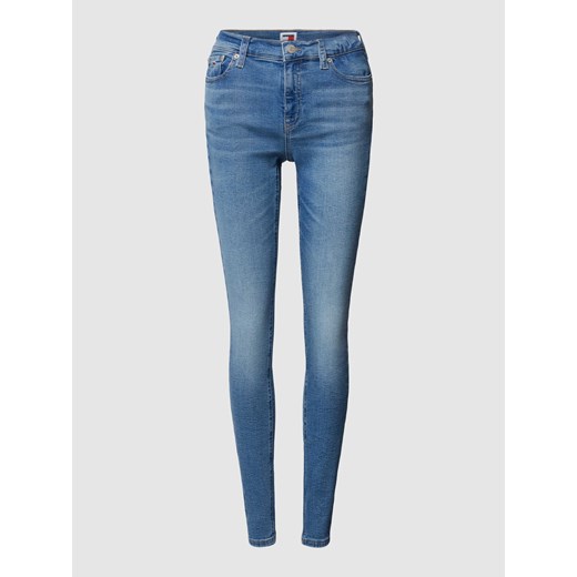 Jeansy o kroju skinny fit z wyhaftowanym logo model ‘NORA’ ze sklepu Peek&Cloppenburg  w kategorii Jeansy damskie - zdjęcie 168983146