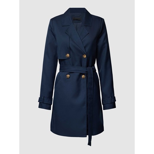 Krótki płaszcz z wiązanym paskiem model ‘CELESTE’ ze sklepu Peek&Cloppenburg  w kategorii Płaszcze damskie - zdjęcie 168983278