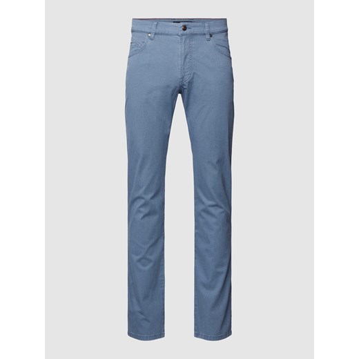 Spodnie materiałowe o kroju slim fit z fakturowanym wzorem model ‘FLEXCITY’ ze sklepu Peek&Cloppenburg  w kategorii Spodnie męskie - zdjęcie 168983636