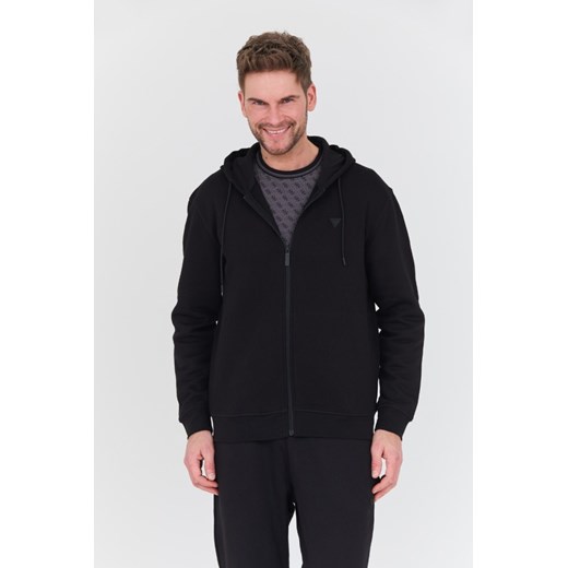 GUESS Czarna bluza rozpinana Aldwin Zip, Rozmiar XXL ze sklepu outfit.pl w kategorii Bluzy męskie - zdjęcie 168988177