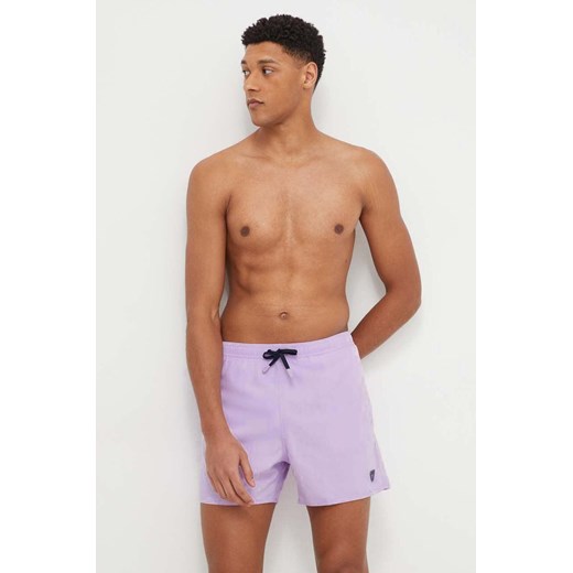 Emporio Armani Underwear szorty kąpielowe kolor fioletowy ze sklepu ANSWEAR.com w kategorii Kąpielówki - zdjęcie 168988876