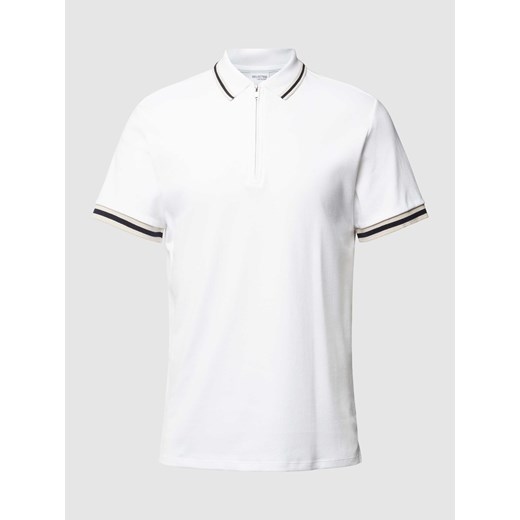 Koszulka polo o kroju slim fit z detalem z logo model ‘TOULOUSE’ ze sklepu Peek&Cloppenburg  w kategorii T-shirty męskie - zdjęcie 168989266