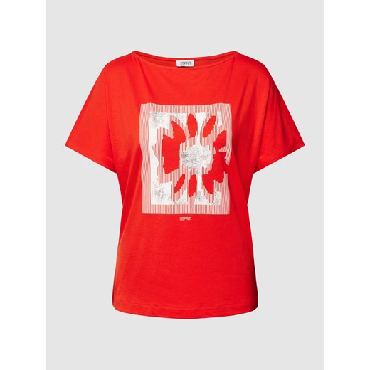 T-shirt z nadrukiem z motywem i logo ze sklepu Peek&Cloppenburg  w kategorii Bluzki damskie - zdjęcie 168989315