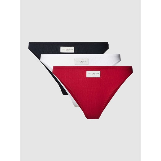 Figi bikini z naszywką z logo w zestawie 3 szt. model ‘Established’ ze sklepu Peek&Cloppenburg  w kategorii Majtki damskie - zdjęcie 168990105