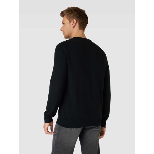 Czarny sweter męski Polo Ralph Lauren bawełniany 