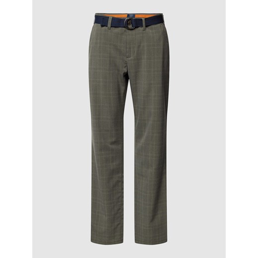 Spodnie o kroju slim fit ze wzorem w kratę glencheck ze sklepu Peek&Cloppenburg  w kategorii Spodnie męskie - zdjęcie 168990289