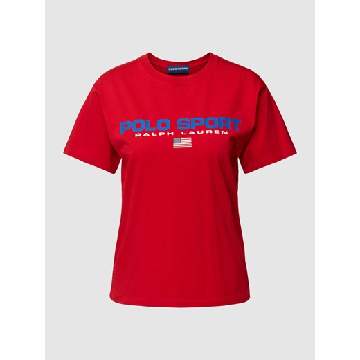T-shirt z nadrukiem z logo ze sklepu Peek&Cloppenburg  w kategorii Bluzki damskie - zdjęcie 168990888
