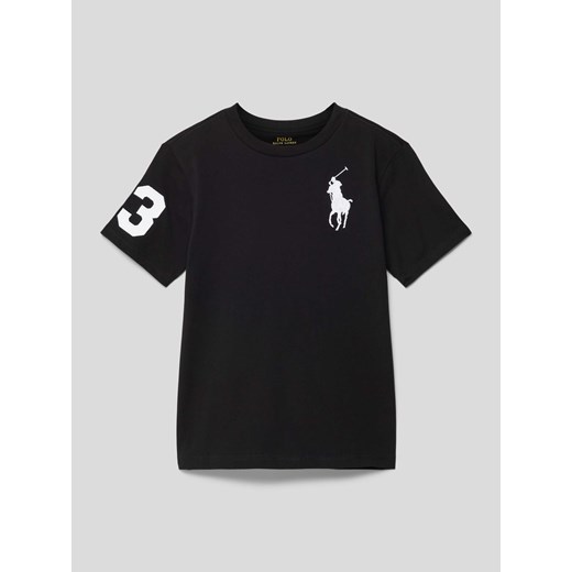 T-shirt z wyhaftowanym logo i motywem ze sklepu Peek&Cloppenburg  w kategorii T-shirty chłopięce - zdjęcie 168991219