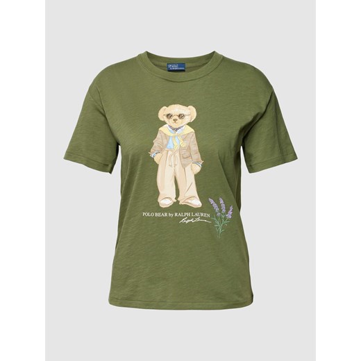 T-shirt z wyhaftowanym z motywem model ‘PROV BEAR’ ze sklepu Peek&Cloppenburg  w kategorii Bluzki damskie - zdjęcie 168991487