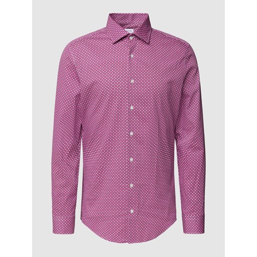 Koszula biznesowa o kroju slim fit ze wzorem na całej powierzchni ze sklepu Peek&Cloppenburg  w kategorii Koszule męskie - zdjęcie 168993517