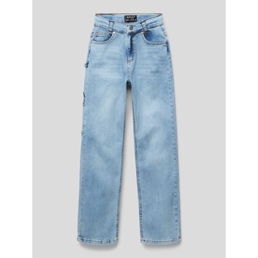 Jeansy o kroju slim fit z pętla na młotek ze sklepu Peek&Cloppenburg  w kategorii Spodnie chłopięce - zdjęcie 168993785