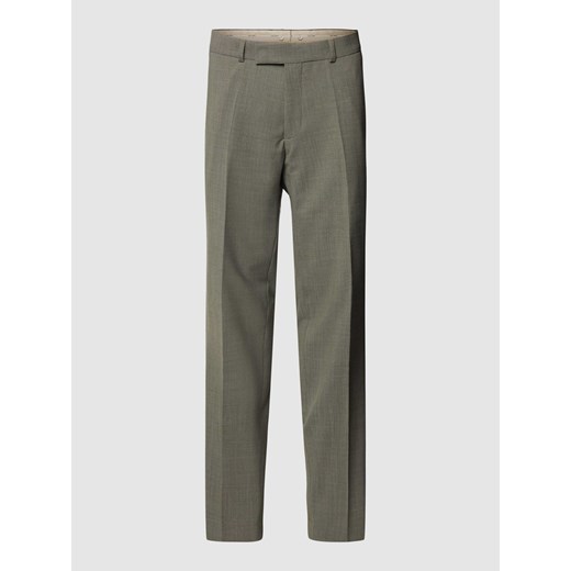 Spodnie z zakładkami w pasie o kroju regular fit z dodatkiem wełny model ‘Sendrik’ ze sklepu Peek&Cloppenburg  w kategorii Spodnie męskie - zdjęcie 168994566