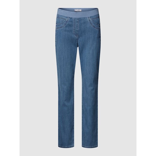 Jeansy o kroju slim fit z elastycznym pasem z logo model ‘Pamina Fun’ ze sklepu Peek&Cloppenburg  w kategorii Jeansy damskie - zdjęcie 168994586