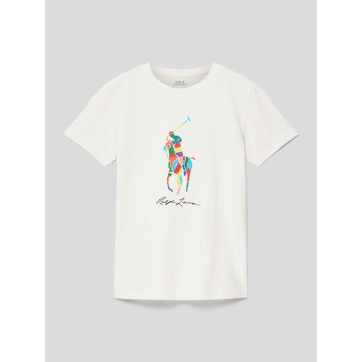 T-shirt z nadrukiem z logo ze sklepu Peek&Cloppenburg  w kategorii T-shirty chłopięce - zdjęcie 168994738