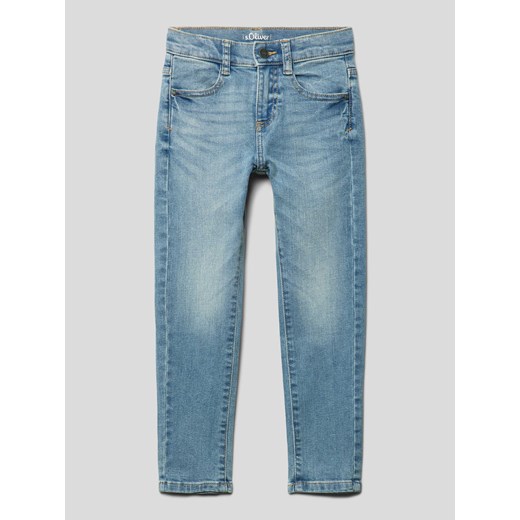 Jeansy o kroju slim fit z wpuszczanymi kieszeniami ze sklepu Peek&Cloppenburg  w kategorii Spodnie chłopięce - zdjęcie 168994978