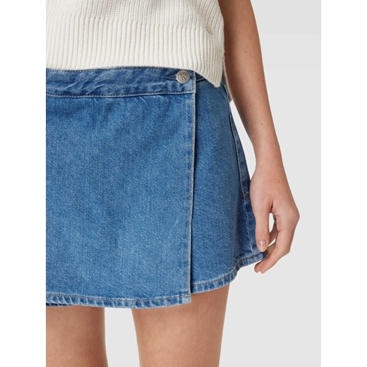 Spódnica Calvin Klein mini bawełniana niebieska casual 