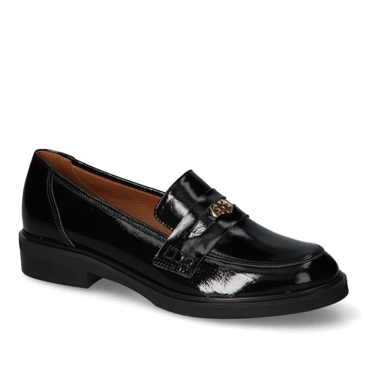 Mokasyny Gamis 7411/A128 Czarne lakier ze sklepu Arturo-obuwie w kategorii Mokasyny damskie - zdjęcie 169003777