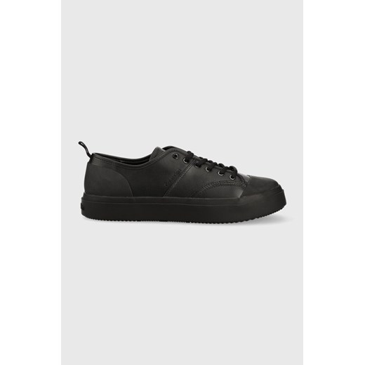 Calvin Klein sneakersy skórzane LOW TOP LACE UP LTH kolor czarny HM0HM01045 ze sklepu ANSWEAR.com w kategorii Buty sportowe męskie - zdjęcie 169004329