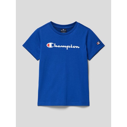 T-shirt z nadrukiem z logo ze sklepu Peek&Cloppenburg  w kategorii T-shirty chłopięce - zdjęcie 169005118