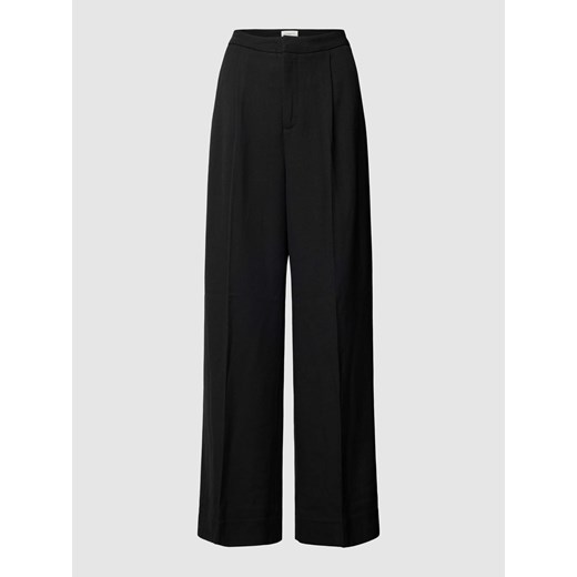 Spodnie materiałowe z efektem melanżu w kant ze sklepu Peek&Cloppenburg  w kategorii Spodnie damskie - zdjęcie 169005159