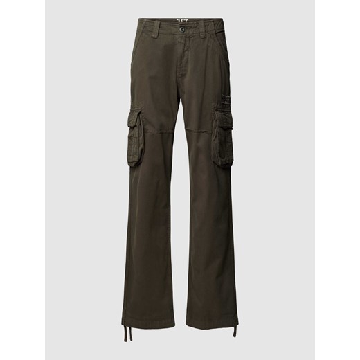 Spodnie cargo o rozkloszowanym kroju z naszywką z logo model ‘JET’ ze sklepu Peek&Cloppenburg  w kategorii Spodnie męskie - zdjęcie 169005249
