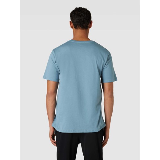 T-shirt męski Schiesser z krótkim rękawem niebieski casualowy 