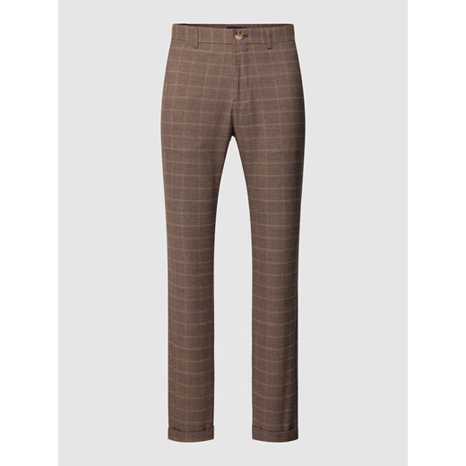 Spodnie materiałowe o kroju straight fit z zapięciem na guzik model ‘liam’ ze sklepu Peek&Cloppenburg  w kategorii Spodnie męskie - zdjęcie 169005439